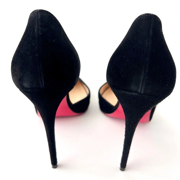 CHRISTIAN LOUBOUTIN | Iriza 100 Black Veau Velours Pointed Pump EU 38.5 US 8.5 - Picture 12 of 16